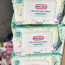 Little Tikes Ultra Soft Baby Wipes Fragrance Free 72 Wipes Pack of 2