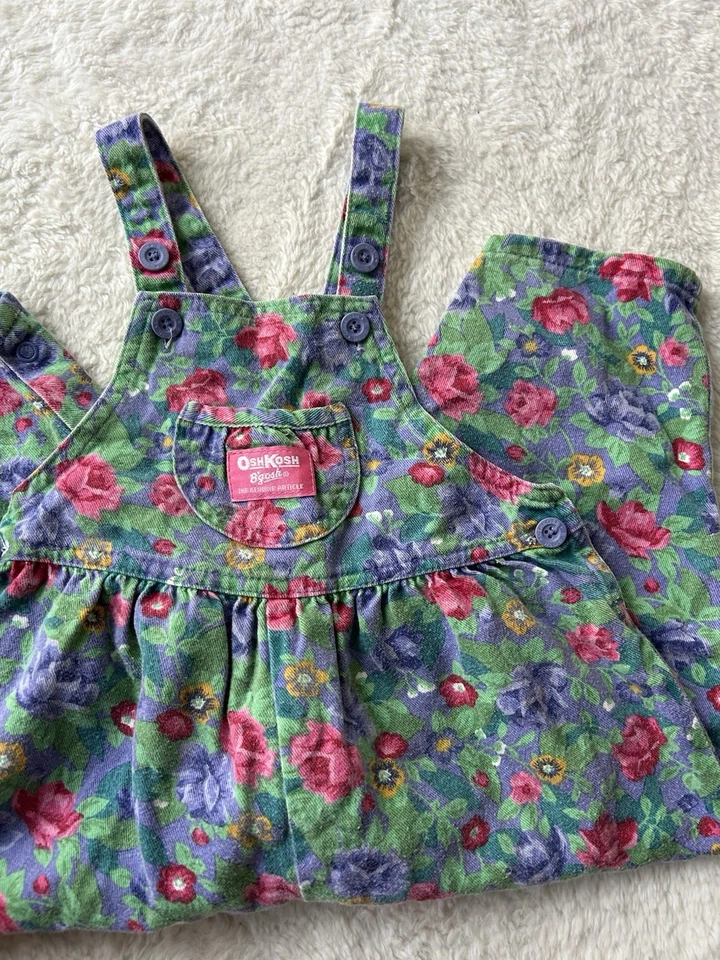 Mameluco Burbuja Floral Oshkosh Vintage Años 90 AOP Retro Niña 3T Foto 4 de 4