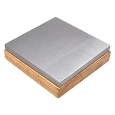 4 x 1 Steel Combination Bench Block with Wooden Base Jewelry Making Metal