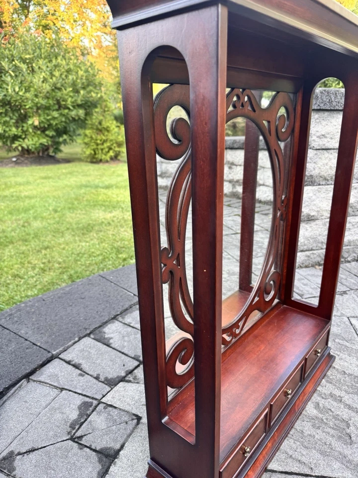 "Espejo tocador de madera Bombay Co sobremesa/colgante de pared con cajones 32x24x7""" Foto 3 de 4