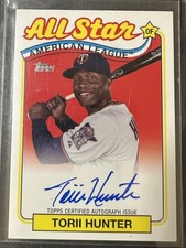 2024 Topps Update Torii Hunter All Star On Card Auto TWINS  # 89ASA-TH