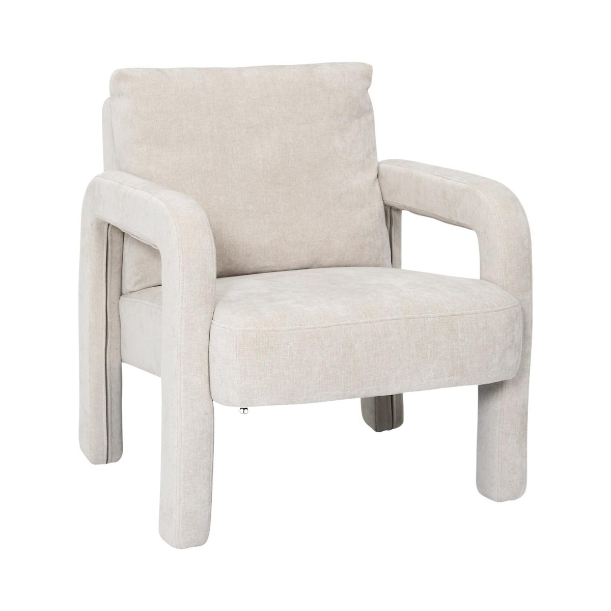 Fauteuil Emilia blanc 81cm : un siège confortable qui ne prend pas de place