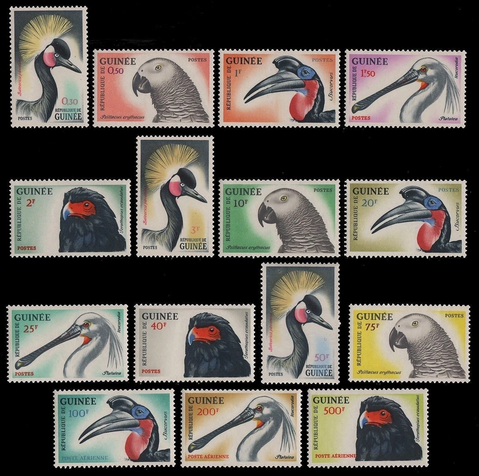 Guinea 1962 - Mi-Nr. 149-163 ** - MNH - Vögel / Birds - Bild 1 von 1