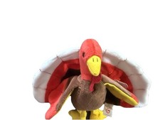 GOBBLES the Turkey TY Beanie Babies Plush 1996 Retired Thanksgiving With Tags