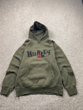 Vintage Hurley Hoodie Men Small Green Spellou...