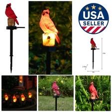 Beautiful Hand-Painted Cardinal Solar Light for Outdoor Décor and Gifts