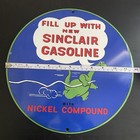 VINTAGE SINCLAIR GREEN DINO GASOLINE OIL PORCELAIN SIGN — photo 3