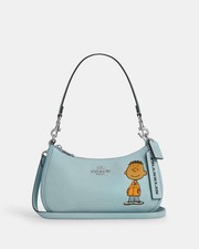 Coach X Peanuts Teri Shoulder Bag With Franklin in Pebble Leather CBJ80