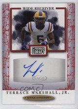 2021 Sage Premier Draft Auto Red Terrace Marshall Jr #A198 Auto 17xm