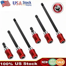 6X 1/4 Quick Release Magnetic Hex Shan Screwdriver Extension Holder Drill Bit