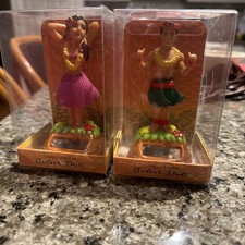 KC Hawaii Shaka Hula Girl Solar Dashboard Doll - 2014- Lot Of Two New