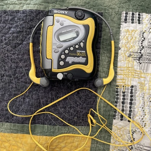 Vintage Sony Sports Walkman WM-FS220 Radio Cassette With Sony Headphones