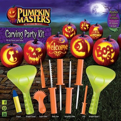 Pumpkin Masters Halloween Party Carving kit - Small to Medium, Silver 