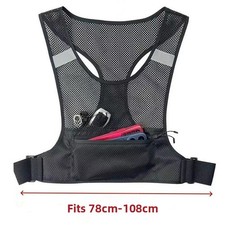 Vest Style Waist Pack for Running Exercise Breathable Mesh Front Pocket