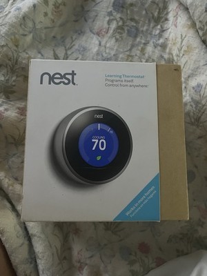 Google Nest 2nd Generation 02A Smart Learning Thermostat Stainless Steel