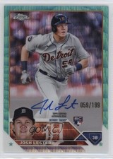 2023 Topps Chrome Rookie Aqua Wave Refractor 59/199 Josh Lester #RA-JL Auto 1v1