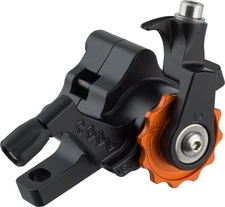 Paul Component Engineering Klamper Disc Caliper, Long Pull, Black with Orange Ad