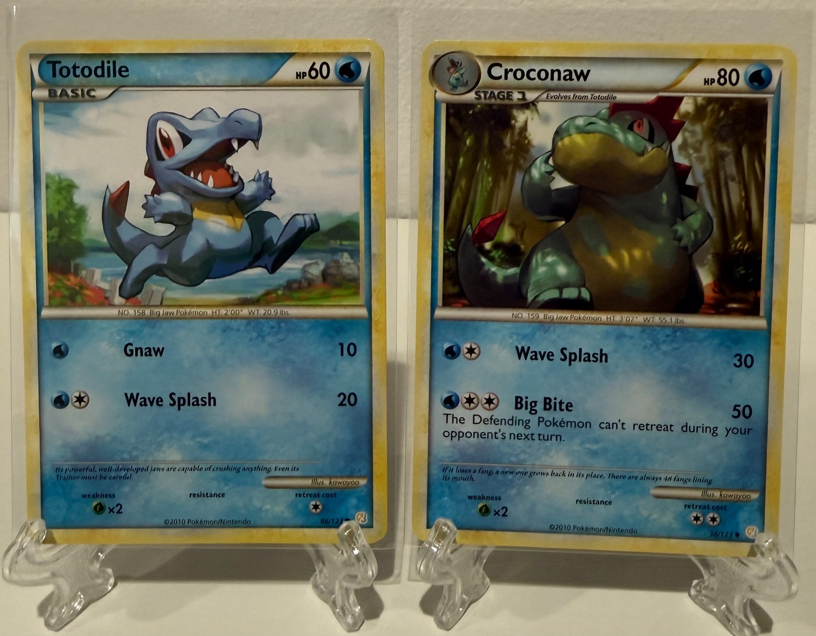2010 Pokemon Totodile 86/123, Croconaw 36/123 HeartGold SoulSilver LP