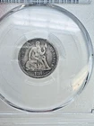 1875-CC  10c Liberty seated dime MM below bow PCGS G04