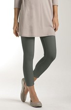 J.Jill Plus Size Dark Gray Pima Capri Leggings Stretch Waist Pants 2X