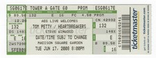 Tom Petty & Steve Winwood 6/17/08 NYC NY Madison Square Garden Ticket!