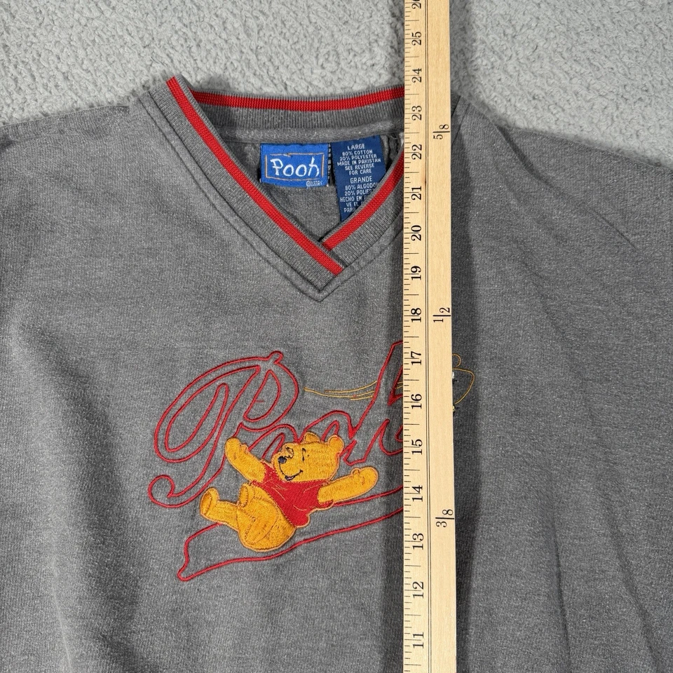 Винтажный пуловер 90-х DISNEY Winnie The Pooh Honey Bees L толстовка с серой вышивкой - Изображение 3 из 4