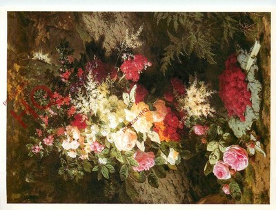 Ansichtskarte: Jean-Baptiste Robie, ein Stillleben mit Himbeeren