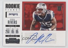 2017 Contenders Rookie Ticket/Rookie Ticket Variation Derek Rivers #279 Auto uk2