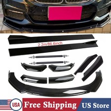 For Bmw Black Front Bumper Lip Spoiler Splitter 86.6 Side Skirts Rear Lip For Bmw Black Front Bumper Lip Spoiler Splitter 86.6 Side Skirts Rear Lip