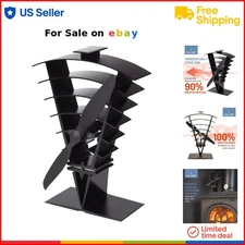 Heat Powered Stove Fan Aluminum Surface Mount Air Circulation Silent