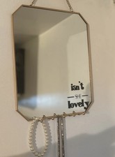 Gold Hanging Mirror • “Isn’t She Lovely” • Octagon Wall Decor 25×20cm