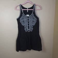 Raga Spellbound Embroidered Mini Dress in Black Size S