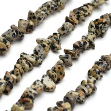 Natural Dalmatian Jasper Chip Beads 32 Strand 5 8mm Jewelry Making Bulk Loose