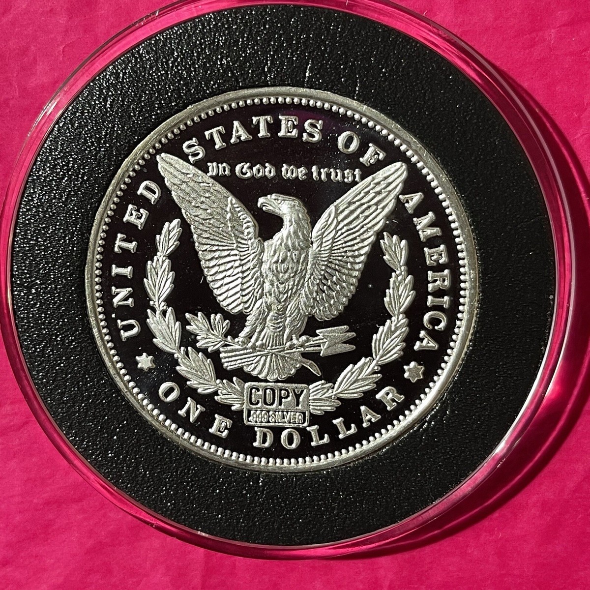 1878 Morgan Dollar Giant Proof Coin Copy 2 Troy Oz .999 Fine