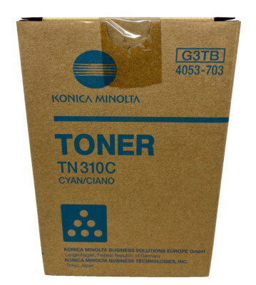 Konica Minolta 4053-703 TN310C Toner Original Cyan Bizhub C350/C351/C450 A Box