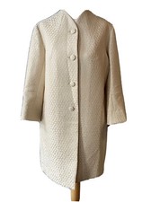 Unworn Tara Jarmon Ladies Cream Elegant Court Coat Dress Size 36 Very Chic