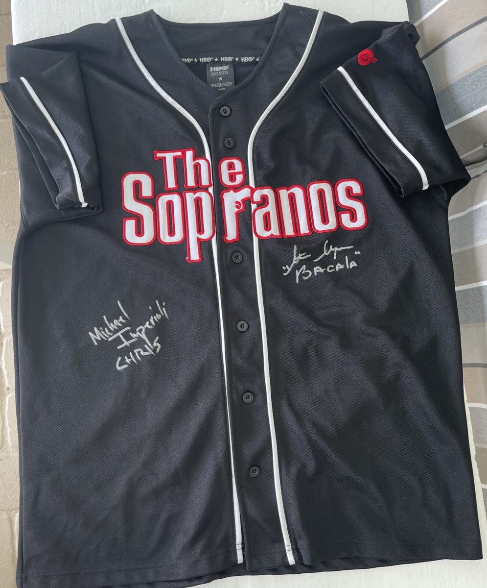 The Sopranos HBO Baseball Jersey Signed by Imperioli Schirripa COA  