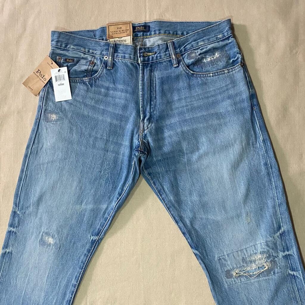Polo Ralph Lauren Men's Distressed Varick Slim Straight Fit Polo Ralph Lauren Men's Distressed Varick Slim Straight Fit