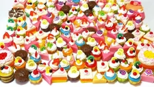 Barbi Dollhouse Miniature Food Mini Cupcakes Fruit Pies Cake Mix Sweet Lot 👻🧲8