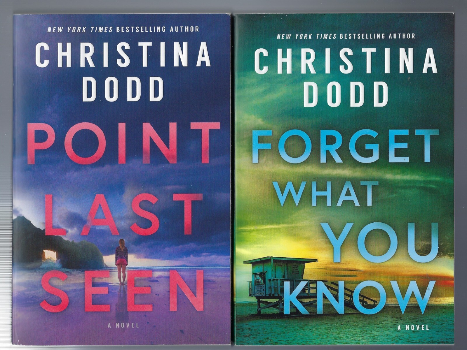 2) Christina Dodd ~ Point Last Seen & Forget What You Know ~ Gothic 1 & 2 Signed