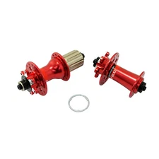 Sale~ NOVATEC D791SB + D792SB MTB 28 Hole Disc Hubs ,1 Pair, Red