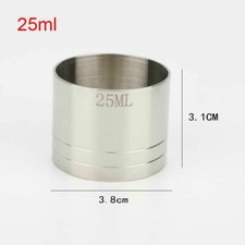Stainless Steel Cylindrical Spirit Thimble Measure Wine Jigger 25/35/50ml UK