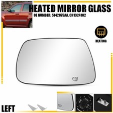 Driver Left Side Mirror Glass Heated for Jeep Grand Cherokee 2005-2010 EAH