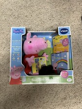 VTech Peppa Pig Read With Me Peppa Plush Toy with Three Storybooks, Pink