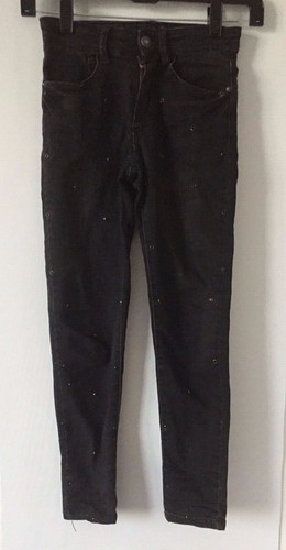 ZARA Kids Black Skinny Jeans With Beading Details Size 9 O589 *READ NOTE* - Picture 2 of 10