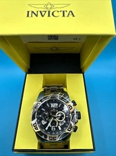 Invicta 25856 Pro Diver Scuba 50mm Steel Gold Men’s Watch New In Box