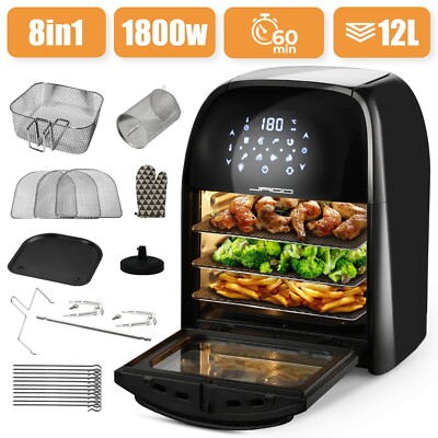 Jago® XXXL Friggitrice ad Aria Calda Forno 12l 1800W senza Olio Airfryer  Frigge | eBay