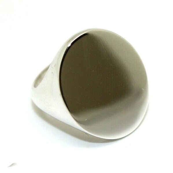 Genuine Size 6 / M Sterling Silver Solid Heavy Signet Ring 20mm X