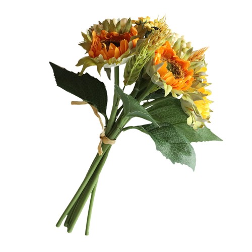 Yellow Sunflower Dried Real Sunflowers Cloth Sunflowers Branch - Picture 10 of 12