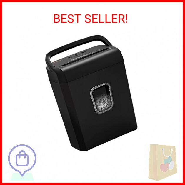 Bonsaii 6-Sheet Micro-Cut Paper Shredder, P-4 High-Security for Home & Small Off-image